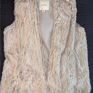 Maurices Light Tan Faux Fur Vest
